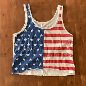 American flag crop top